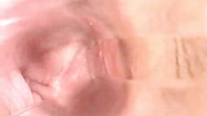Клиторный оргазм изнутри крупным планом