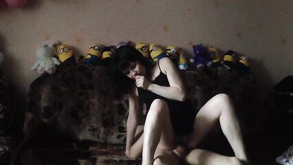 Домашнее порно: Егорова Настя в позе наездницы